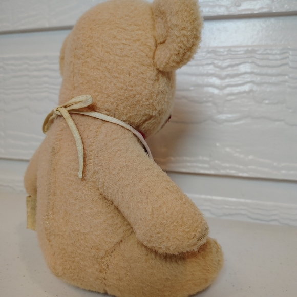 Winnie The Pooh Plush with Bib 9” Stuffed Animal Vintage Walt Disney Productions - Picture 7 of 11